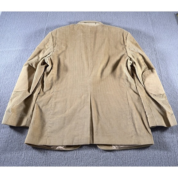 Vintage Land's End Corduroy Cotton Blazer Tan Elbow‎ Pads 43R NWT VTG - Picture 10 of 11